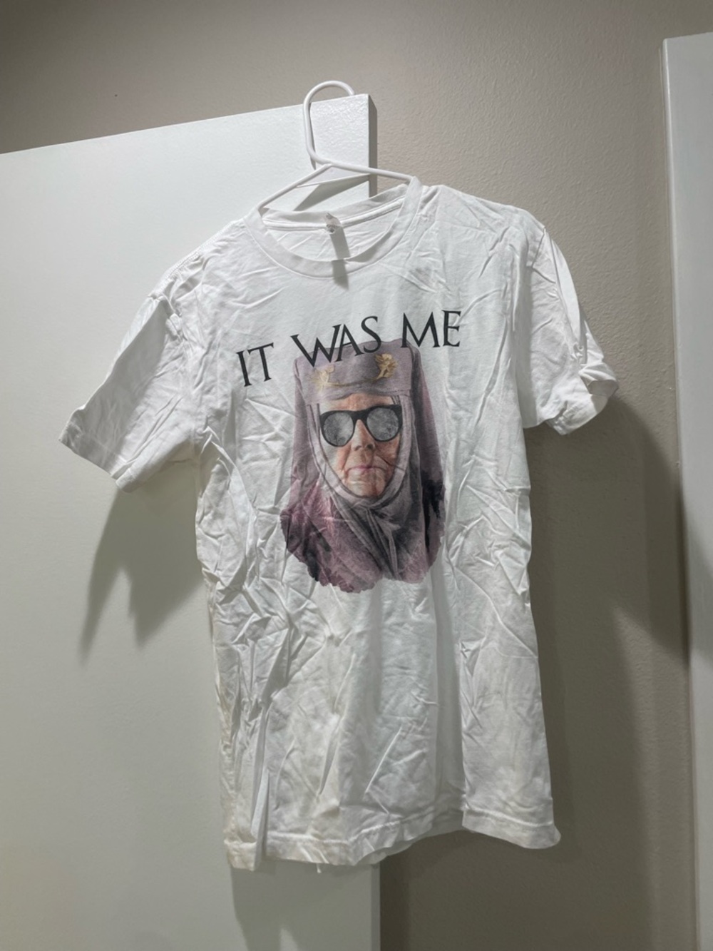 Next Level Apparel White 'It Was Me' Graphic Tee